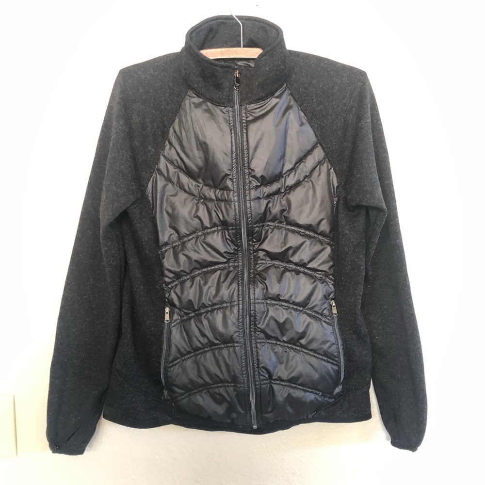 London Fog Women’s Quilted Feathers Down Lightweight Knit Sleeves Jacket Size S